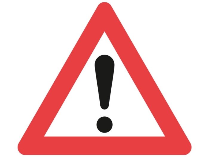 Advarselstavle A99 m/stander og fod